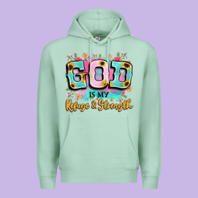 God Is My Refuge And Strength Premium Hoodie Designed By Lillyallendesigns