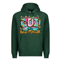 Sports Green god is my refuge and strength Premium Hoodie - LillyAllenDesigns