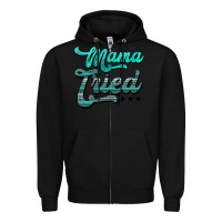 Black mama tried aztec turquoise Zipper Hoodie - AdoDesignShop