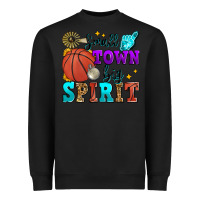 Black small town big spirit basketball Heavyweight Sweatshirt - Zillion Design Studio