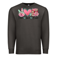 Smoke peace love books Premium Sweatshirt - MaliasSmallBusiness