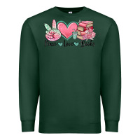 Sports Green peace love books Premium Sweatshirt - MaliasSmallBusiness