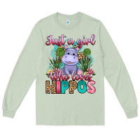 Matcha just a girl who loves hippos Long Sleeve Tee - Artiststas