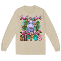Mushroom just a girl who loves hippos Long Sleeve Tee - Artiststas