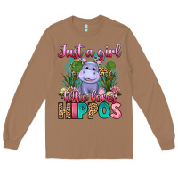 Toasted Coconut just a girl who loves hippos Long Sleeve Tee - Artiststas