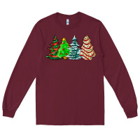 Burgundy Christmas tree cakes and Christmas trees  ado Long Sleeve Tee - AdoDesignShop