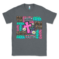 Charcoal Heather faith with cross Classic Tee - AdoDesignShop