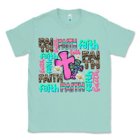 Seafoam faith with cross Classic Tee - AdoDesignShop