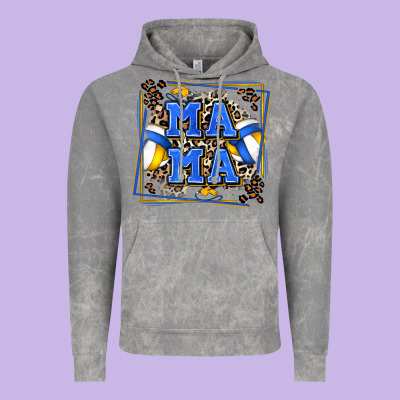 Volleyball Mama With Leopard Vintage Hoodie Designed By Zillion Design Studio
