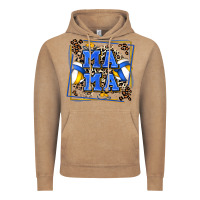Vintage Coffee volleyball mama with leopard Vintage Hoodie - Zillion Design Studio