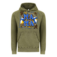 Vintage Olive volleyball mama with leopard Vintage Hoodie - Zillion Design Studio