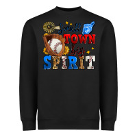 Black small town big spirit baseball Heavyweight Sweatshirt - Zillion Design Studio
