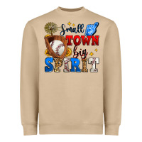 Mushroom small town big spirit baseball Heavyweight Sweatshirt - Zillion Design Studio