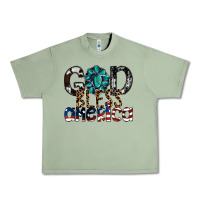Oil Green god bless america Urban Heavy Tee - SublimationCraftShop