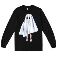 Black cute ghost Long Sleeve Tee - BundleAndBundleShop