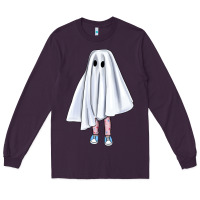 Plum cute ghost Long Sleeve Tee - BundleAndBundleShop