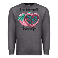 Charcoal Heather i can buy myself turquoise Premium Sweatshirt - MaliasSmallBusiness