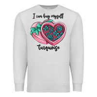 Dove Grey i can buy myself turquoise Premium Sweatshirt - MaliasSmallBusiness