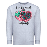 Heather Grey i can buy myself turquoise Premium Sweatshirt - MaliasSmallBusiness