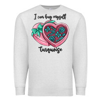 Oatmeal Heather i can buy myself turquoise Premium Sweatshirt - MaliasSmallBusiness