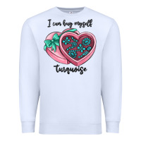 White i can buy myself turquoise Premium Sweatshirt - MaliasSmallBusiness