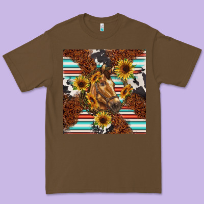 Western Horse Premium Tee Designed By Barkaloodesign