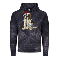 Cloud Black saint bernard with christmas lights Vintage Hoodie - RanaPortraitStore