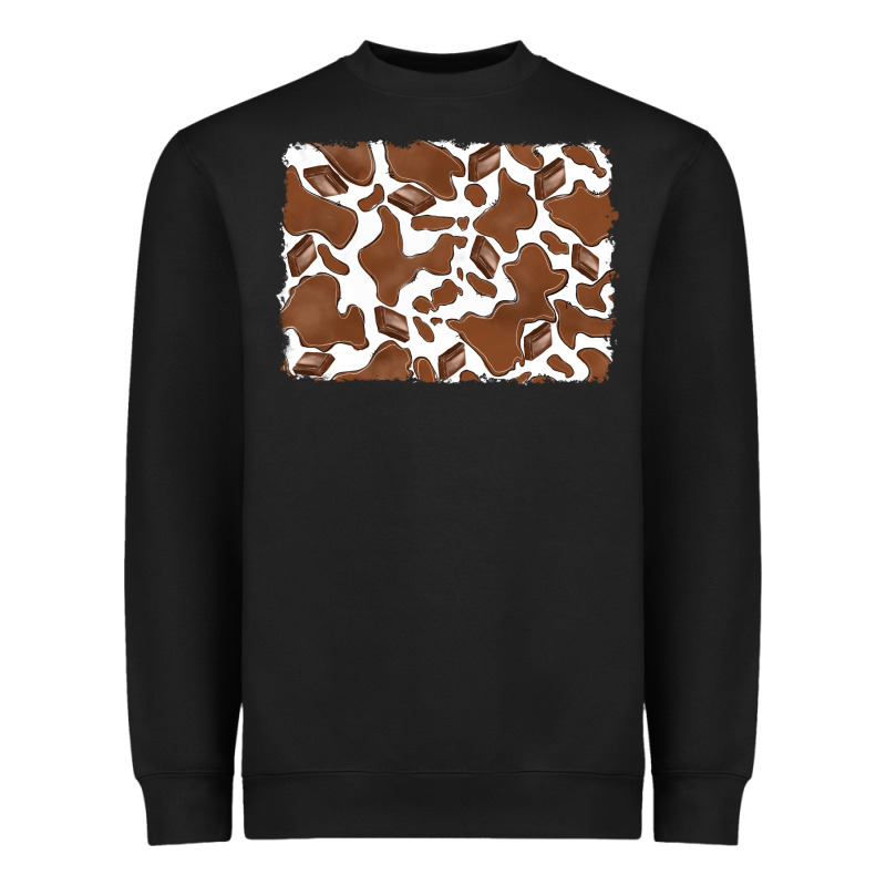 Distressed Chocolate Milkshake Cowhide Heavyweight Sweatshirt by RanaPortraitStore | Teevron