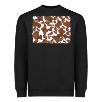 Black distressed chocolate milkshake cowhide Heavyweight Sweatshirt - RanaPortraitStore