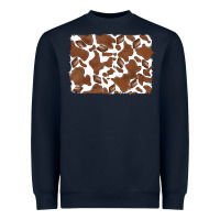 Navy distressed chocolate milkshake cowhide Heavyweight Sweatshirt - RanaPortraitStore