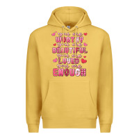 Antique Gold you are worthy beautiful loved enough valentines Premium Hoodie - LillyAllenDesigns