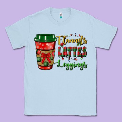Flannels Lattes Leggings Classic Tee Designed By Bundleandbundleshop
