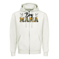 Oatmeal Heather boy mama camouflage pattern mother's day Zipper Hoodie - Artiststas