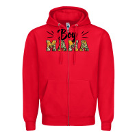 Red boy mama camouflage pattern mother's day Zipper Hoodie - Artiststas