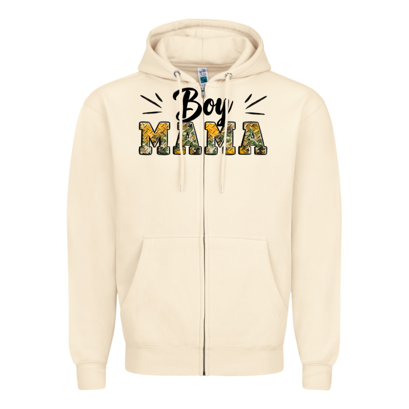 Boy Mama Camouflage Pattern Mother's Day Zipper Hoodie by Artiststas | Teevron