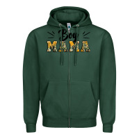 Sports Green boy mama camouflage pattern mother's day Zipper Hoodie - Artiststas