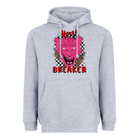 Heather Grey heartbreaker Heavyweight Hoodie - MaliasSmallBusiness