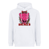 White heartbreaker Heavyweight Hoodie - MaliasSmallBusiness