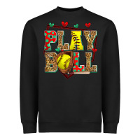 Black play ball softball Heavyweight Sweatshirt - Zillion Design Studio