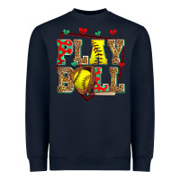 Navy play ball softball Heavyweight Sweatshirt - Zillion Design Studio