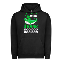 Pigment Black Irish Shark Doo Doo Doo Saint Patricks Day Urban Hoodie - Bettercallsaul