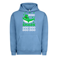 Pigment Pebble Blue Irish Shark Doo Doo Doo Saint Patricks Day Urban Hoodie - Bettercallsaul