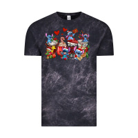 Cloud Black christmas stitch coffee cups Vintage Tee - AdoDesignShop