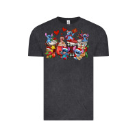Vintage Black christmas stitch coffee cups Vintage Tee - AdoDesignShop