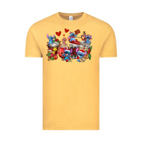 Vintage Mustard christmas stitch coffee cups Vintage Tee - AdoDesignShop