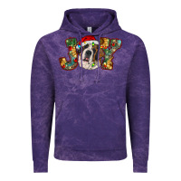 Cloud Purple Saint Bernard Christmas joy, Vintage Hoodie - RanaPortraitStore