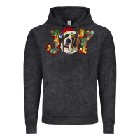 Vintage Black Saint Bernard Christmas joy, Vintage Hoodie - RanaPortraitStore