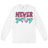 White never give up Long Sleeve Tee - JahusDesignShop