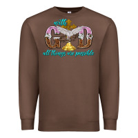 Chestnut with god all things are possible Premium Sweatshirt - NancyCooperArtShop