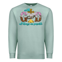 Seafoam with god all things are possible Premium Sweatshirt - NancyCooperArtShop